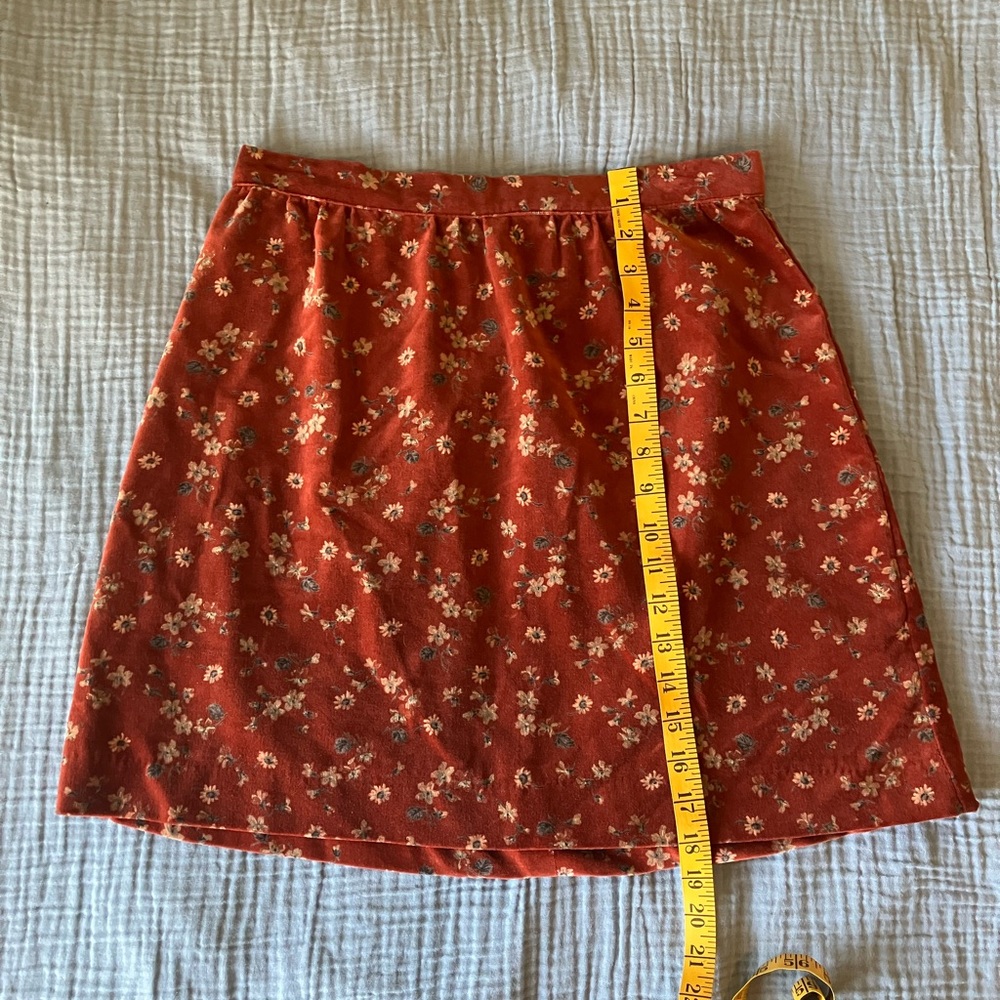Vintage Velvet Floral Skirt